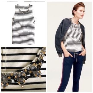 J. Crew jeweled shell tank